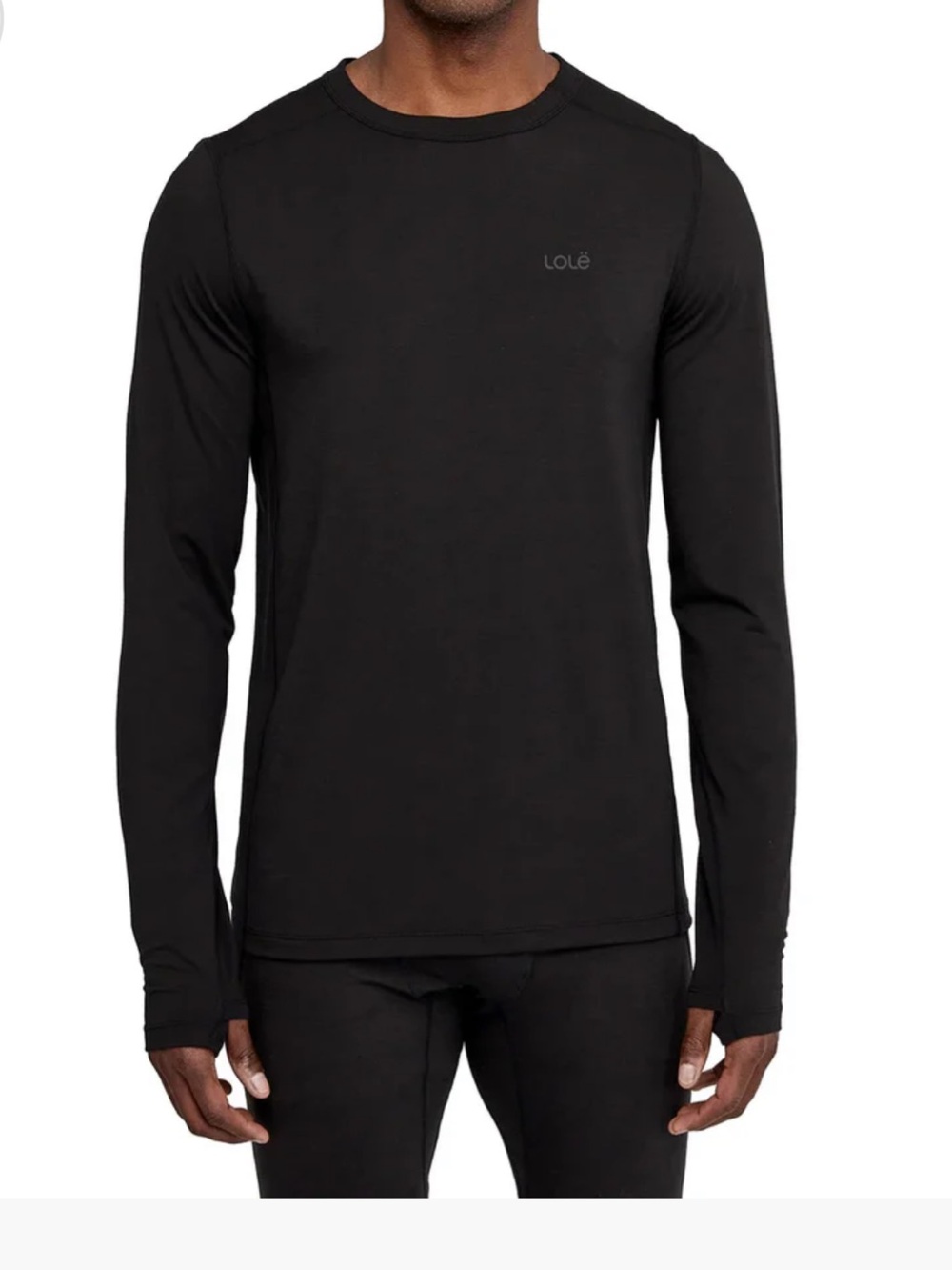 Lole Men's Long Sleeve Tee in Black